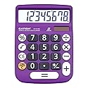 CATIGA Desktop Calculator 8 Digit with Solar Power and Easy to Read LCD Display, Big Buttons, for Home, Office, School, Class and Business, 4 Function