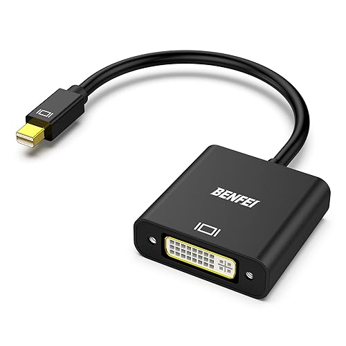 BENFEI Mini DisplayPort to DVI, Gold-Plated Mini DP (Thunderbolt 2 Compatible) to DVI Adapter Compatible with MacBook Air/Pro, Microsoft Surface