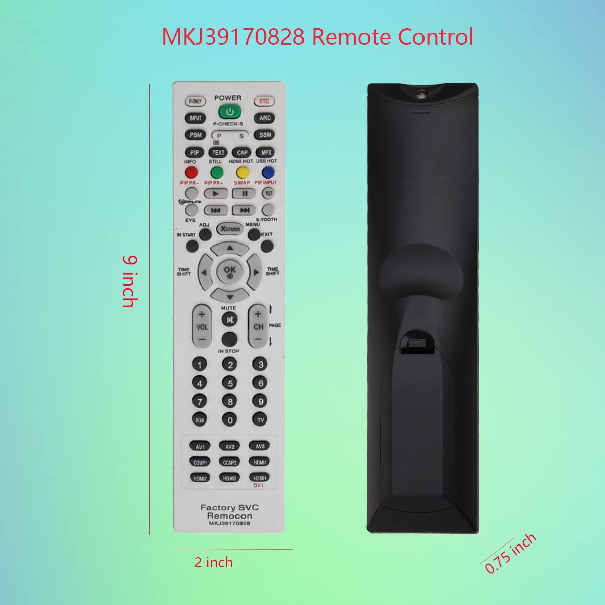 GHUST MKJ39170828 Replacement Remote Control for LG TV 24LV570M 28LV570M 32LV570M 43LV570M 32LH200C 42LH200C DU27FB32C 26LH210C 26LX1D 26LX1DUD 30FZ4D