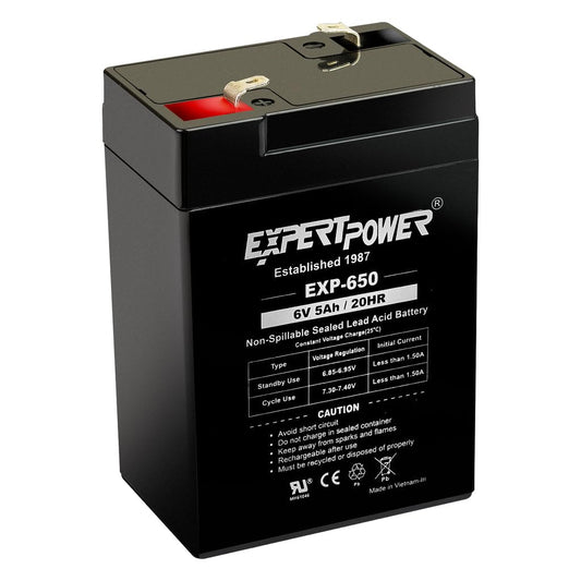ExpertPower 6V 5Ah SLA Rechargeable Battery