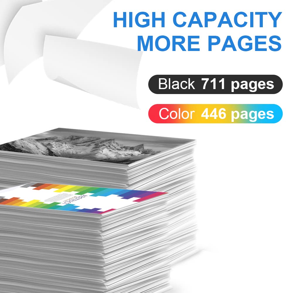 FACMS Remanufactured Ink Cartridge Replacement for HP 63 63XL 63XL for Envy 4520 4512 4513 4516 OfficeJet 3830 5255 5258 DeskJet 1112 1110 3630 3632