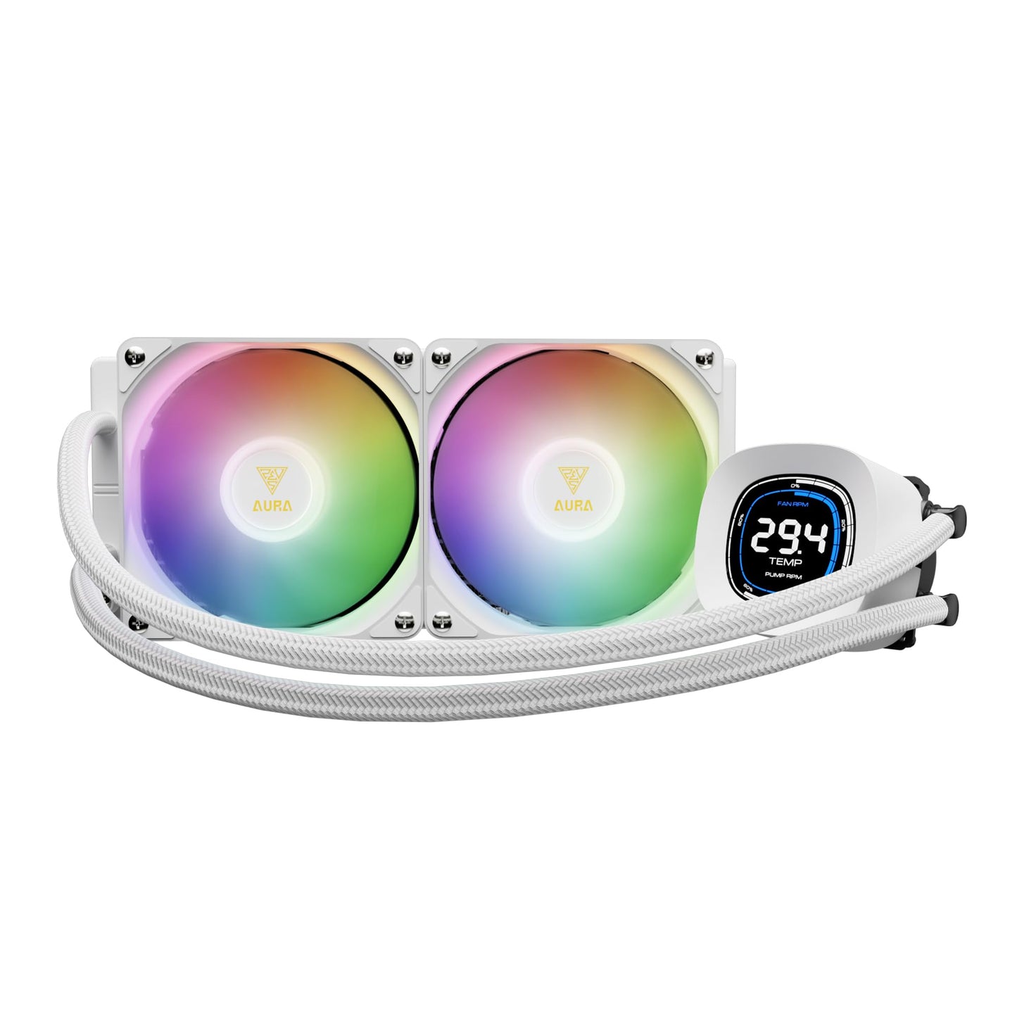GAMDIAS Aura GL240 Digital AIO PC CPU Liquid Cooler