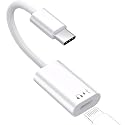 USB C to Lightning Audio & Charging Adapter, Type C to iPhone Converter for Earphones and Data Transfer, Lightning to USBC Adaptor Compatible