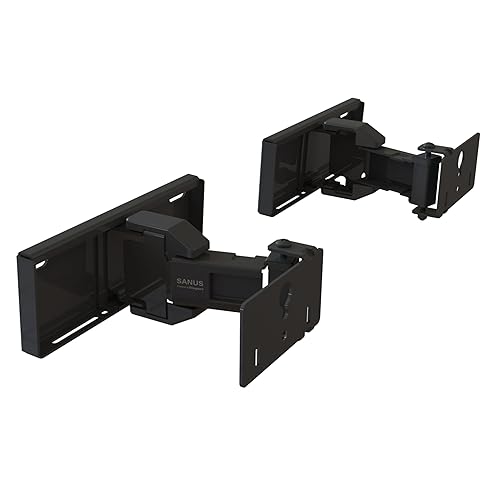 Sanus Universal Extendable Soundbar Wall Mount - Compatible with Most Soundbars, Under TV Speaker Mounts for an Easy & Secure Installation of Your