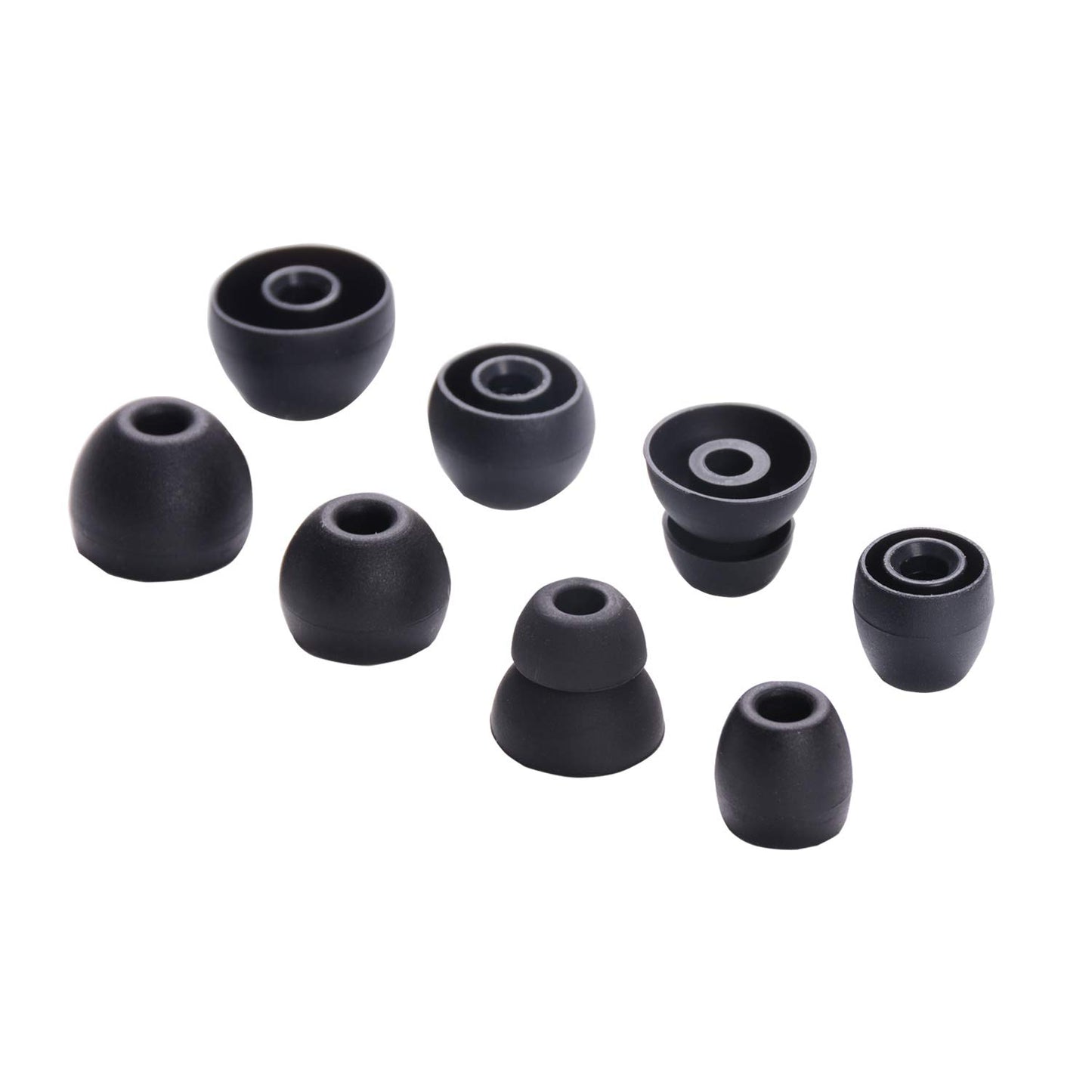Replacement Eartips Silicone Earbuds Buds Set for Powerbeats Pro Beats Wireless Earphone Headphones,4 Pair (Black)