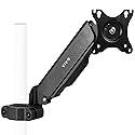 VIVO Universal Full Motion Pneumatic Pole Mount Arm for 17 to 32 inch Monitor Screen, 75mm and 100mm VESA Plate, Black, MOUNT-POLE05A