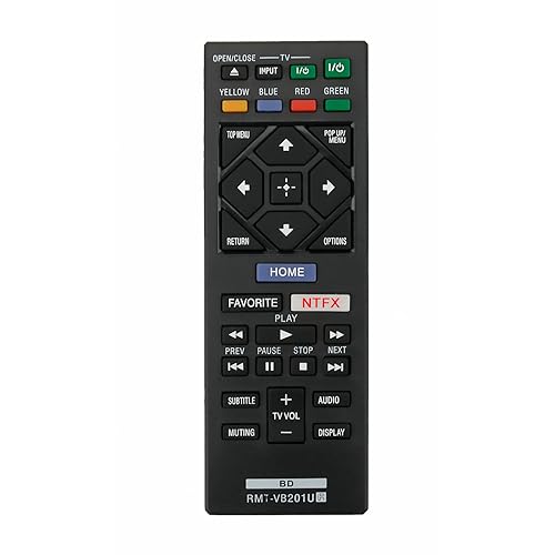 RMT-VB201U Replace Remote Control fit for Sony Blu-Ray BD Disc DVD Player BDP-BX370 BDP-S1700 BDP-S3700 UBP-X700 BDPBX370 BDPS1700 BDPS3700 UBPX700