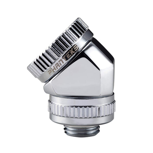 Phanteks 16mm Hard Tube Rotary Fitting 45 Chrome Cooling PH-RA45_CR16