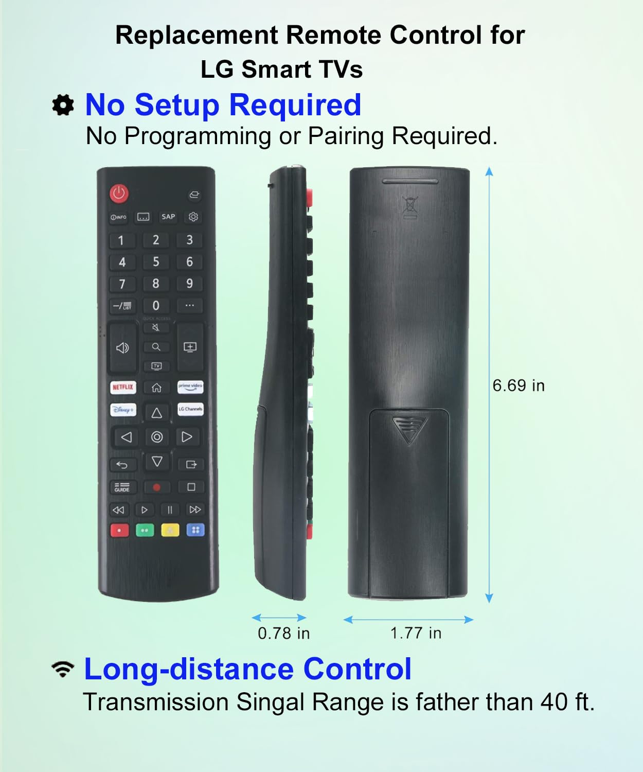 JISOWA Remote Control Universal for LG LM577B UP7000 UP7670 UQ7070 UQ7570 UQ7590 Series Smart TV AKB76037601 86UQ7070ZUD AKB76040302 50UQ7070ZUE