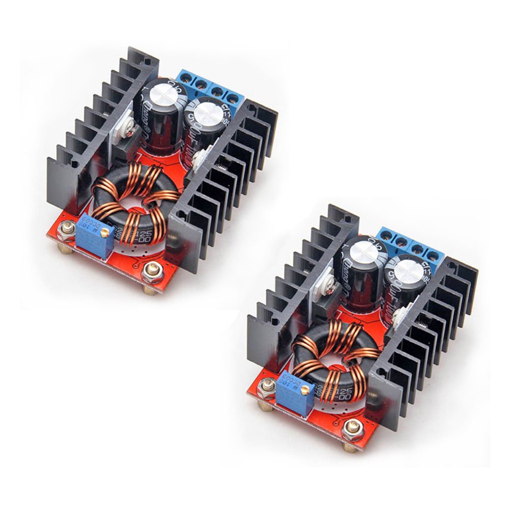 Gowoops 2PCS 150W DC-DC 10-32V to 12-35V Step Up Boost Converter Module Adjustable Power Voltage