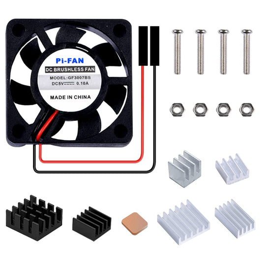GeeekPi Fan for Raspberry Pi - 30x30x7mm DC 5V Brushless CPU Cooling Fan with 7PCS Heatsink for Pi 4 Model B, 3B+, 3 & Retroflag NESPI CASE Plus