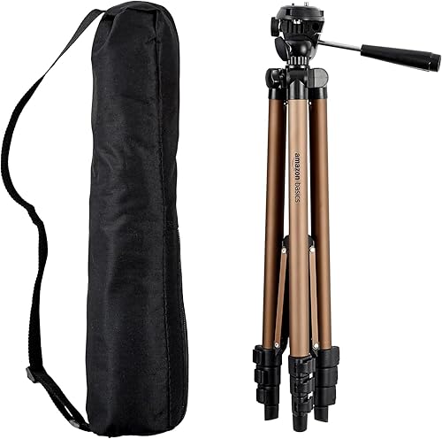 Amazon Basics 50-inch Lightweight Portable Camera Tripod Stand with Quick-Release Plate, Adjustable Height, Aluminum, for Travel Photography