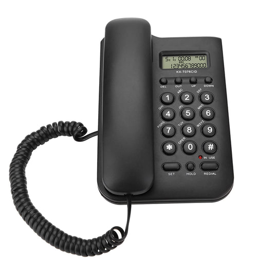 Eboxer Corded Landline Telephone with Caller ID, Analog Calls Display & Digital Screen, Corded Telephone Landline for Home Office, Black