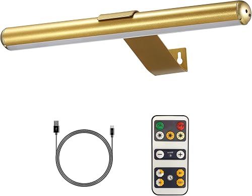MIOBLUE Rechargeable Picture Lights with Remote,Full Metal Painting Light Display LED Battery Lamp with 3 Lighting Modes, Dimmable Dartboard Light