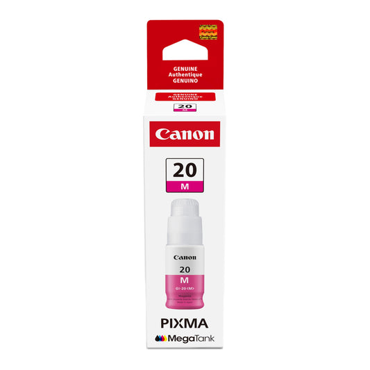Canon GI-20 Genuine Magenta Ink Bottle, Compatible with Megatank G5020, G6020, G7020 Printers