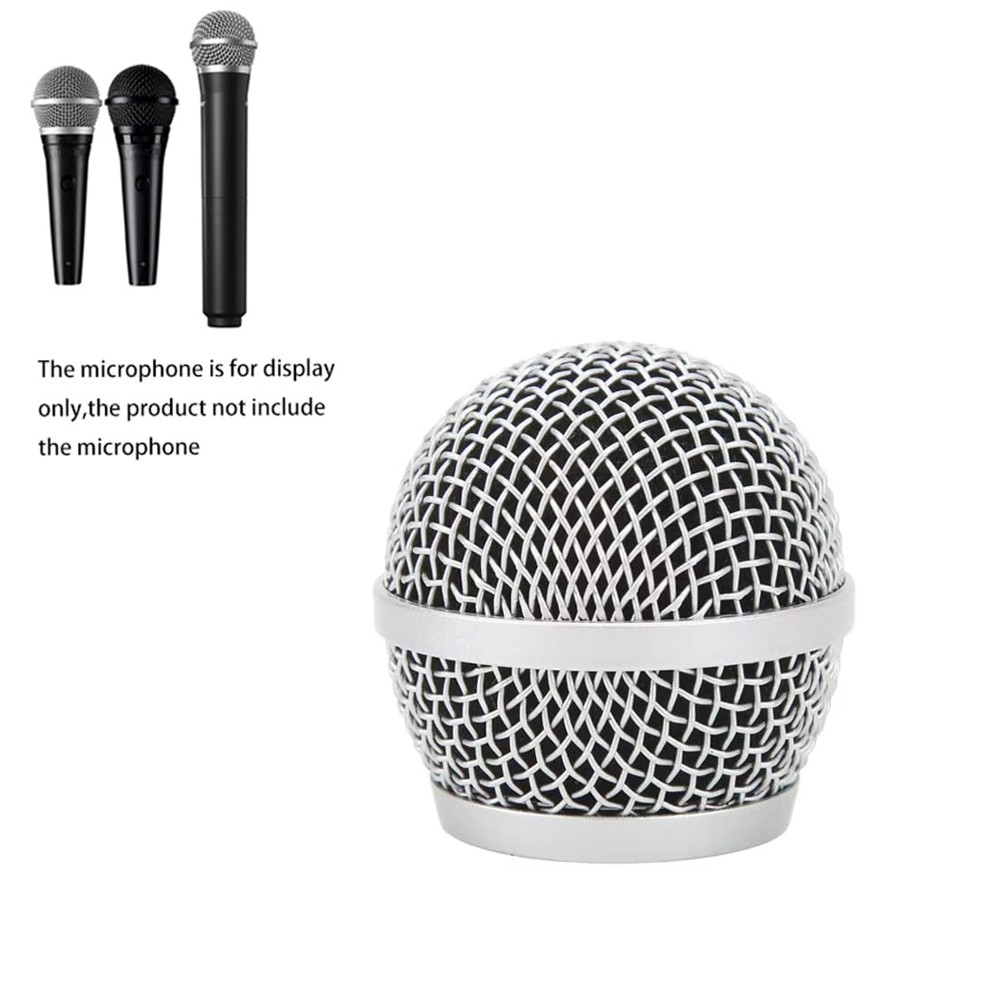JXRYWF Replacement Ball Head Mesh Microphone Grille for Shure PG48 PG58 PGA48 PGA58 PGX2 BLX288 PG288 PGX24 Microphone