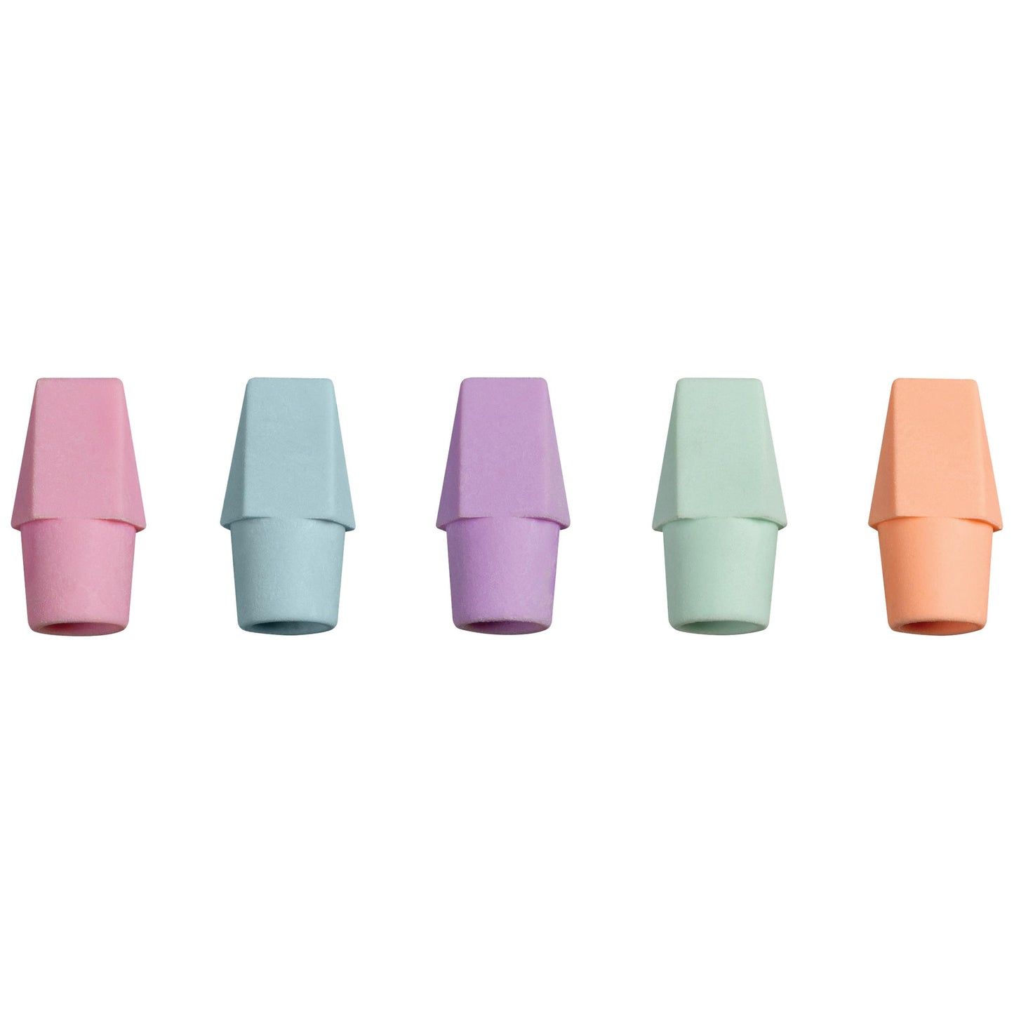Ticonderoga Pencil Cap Erasers, Assorted Pastel Colors, 10 Count