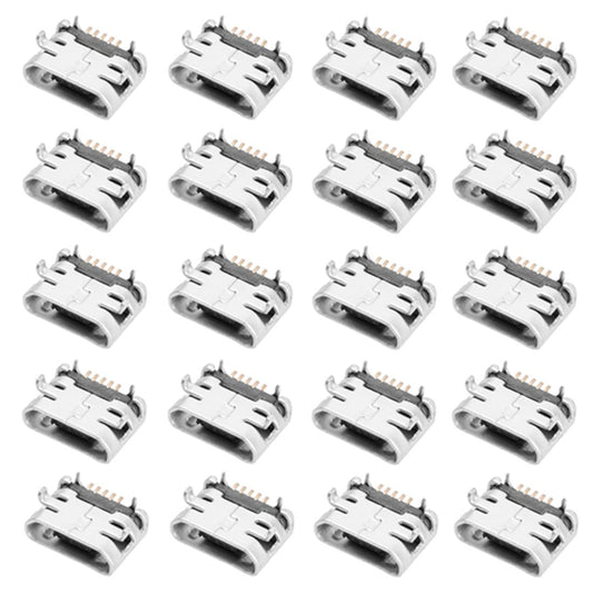 bnafes 20PCS USB Type B Standard Micro Port Female Solder Plug 5 Pin SMD SMT Jack Socket Connector