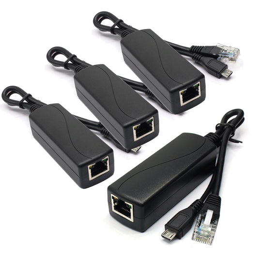 ANVISION 4-Pack Active 5V 2.4A PoE Splitter Adapter IEEE 802.3af Compliant Micro USB 48V to 5V/2.4A, for Tablets, Dropcam or Raspberry Pi, IPC, IP