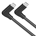 QCEs USB C to USB C 3.1 Gen 2 Cable 6.6Ft, Right Angle Type C Cable 4K Video Display 10Gbps Data Transfer 100W PD Charging Compatible with Huion
