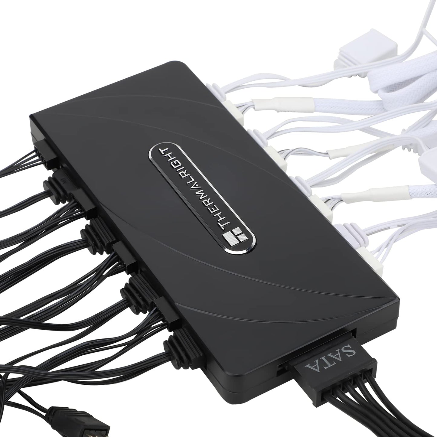 Thermalright Fan and ARGB HUB X8 ARGB/PWM Hub Controller Used SATA Power Supply, Hub Support 8 Groups of Fans, 8-Port PC PWM Fan and ARGB Fan