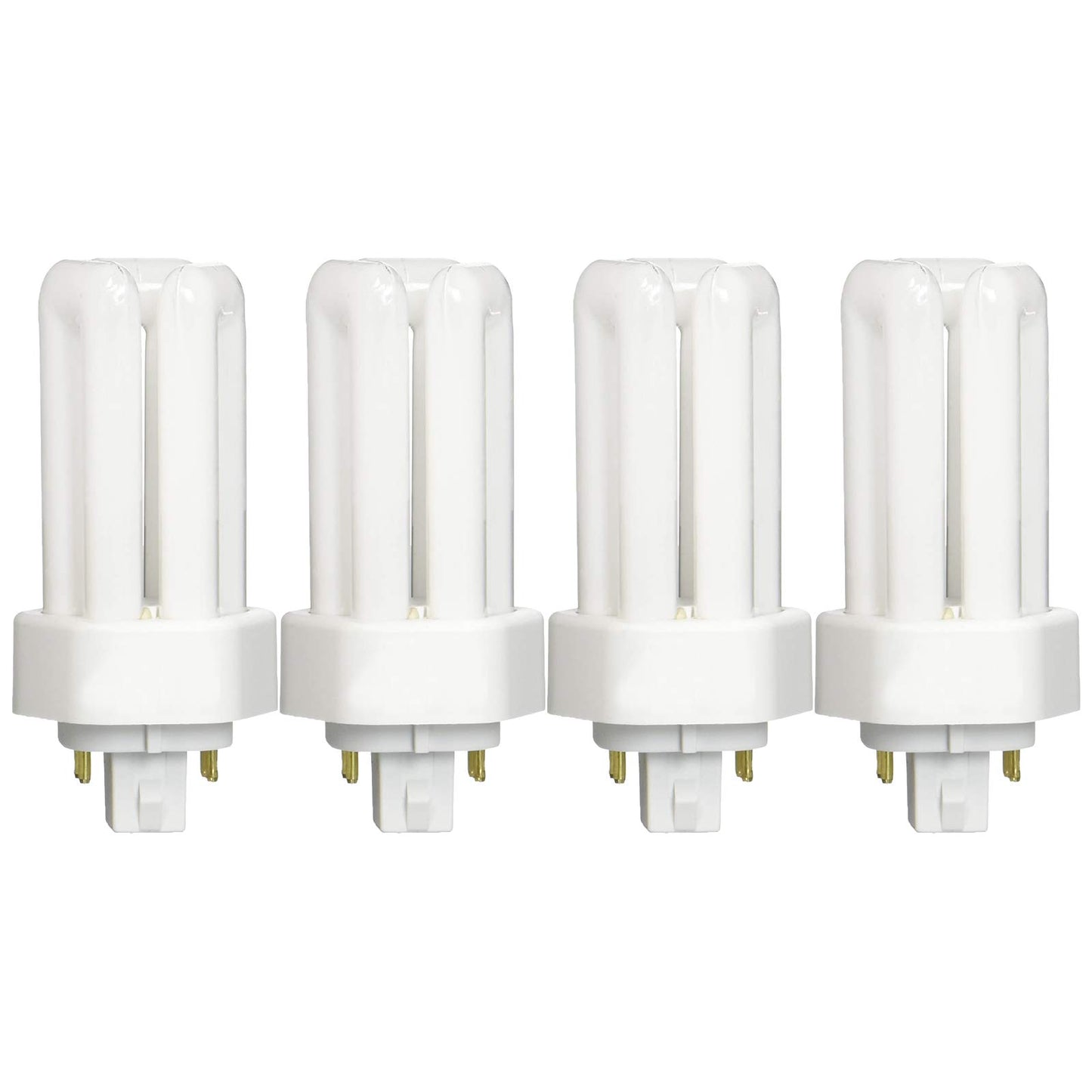 DYSMIO 13 Watt CFL Light Bulbs | 4 Pin GX24Q-1 Base 3500K Neutral White | 13W High Output 900 Lumens | Triple Tube Compact Fluorescent Light Bulbs