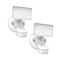 HALO Next Gen Hardwired LED Security Floodlight, 1 Head w/Motion Sensing, Dusk to Dawn, 2-Pack, Adjustable Brightness - White