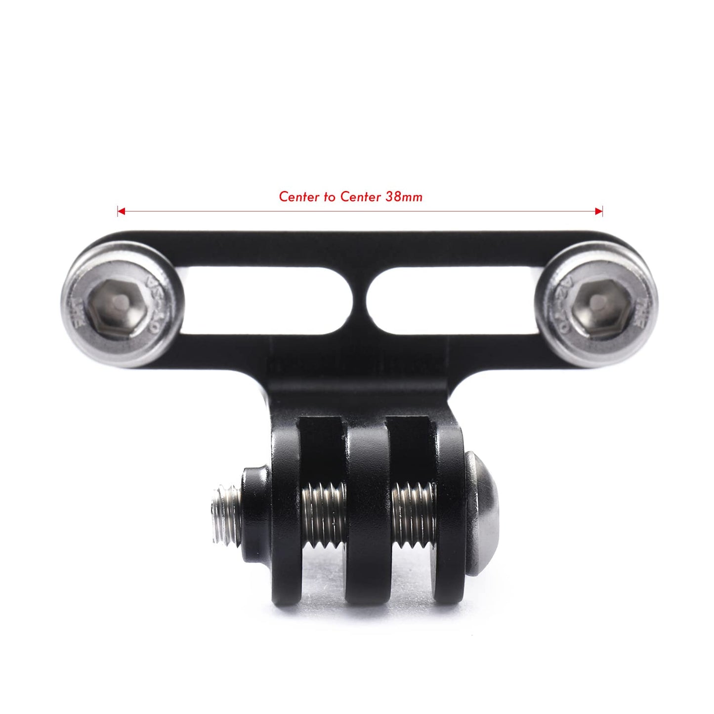 VEXPLO Bicycle Handlebar Stem Mount for GoPro, Garmin, Flashlight - Full Metal Bike Stem Camera Mount with M5*40mm Shoulder Bolts