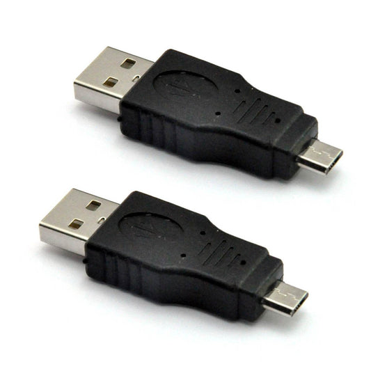 UCEC USB 2.0 Adapter - A-Male to Micro-Male - Black (2 Pack)