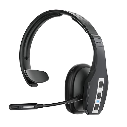Conambo Trucker Bluetooth Headset with CVC8.0 Three Microphone Noise Cancelling 35Hrs HD Talktime Wireless Handsfree Headset with Mute Button