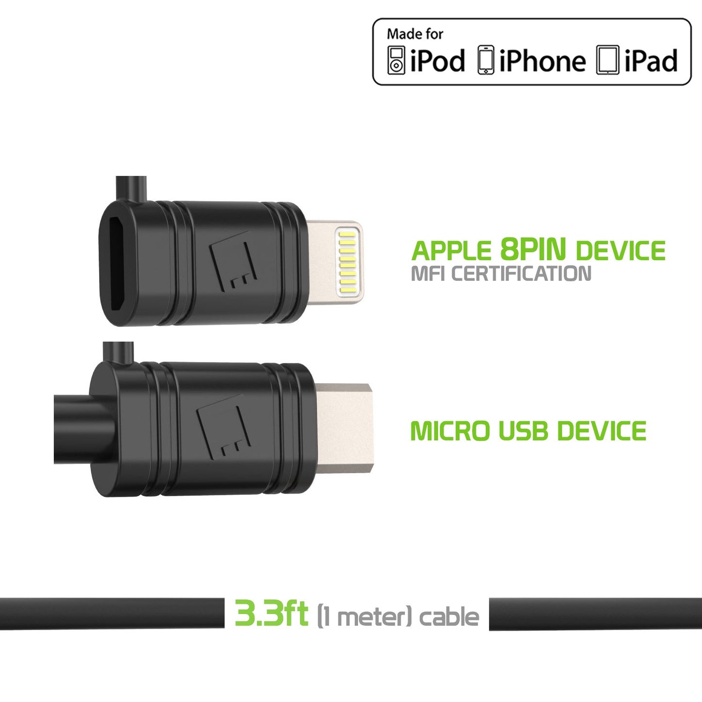 Cellet iPhone Charger Cable, Lightning Charging Cord, Data Cable Compatible for Apple iPhone 14 Pro Max Plus13 12 11 SE Mini XS iPad Pro Air, iPad…