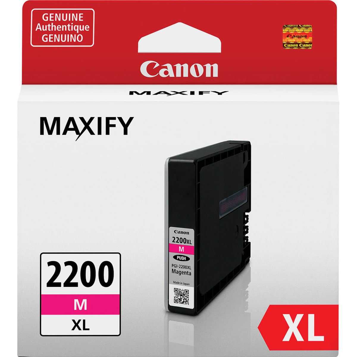 Canon PGI-2200 XL Magenta Pigment Ink Tank for Inkjet Printers, 2-Pack