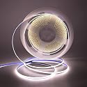 kumax 16.4Ft COB LED Strip Light, 12V/24V/5V, 3mm Width 400leds/m Super Bright Tap Light, High Density Light Strip, Flexible Dotless Design for Indoor