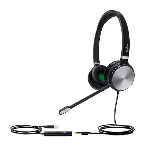 Yealink UH36 Series Headset, Wired Dual-Ear | Teams Certified (UH36 Dual)