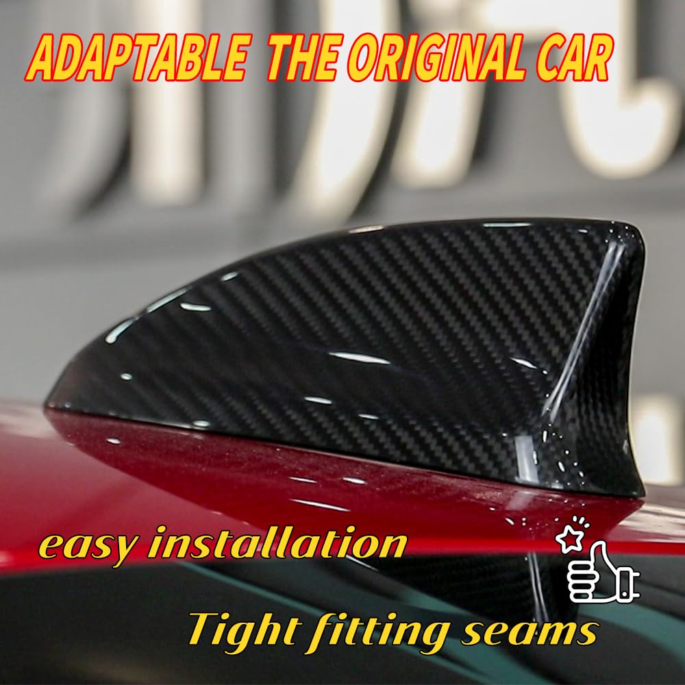 JSWAN Carbon Fiber Car Roof Shark Fin Antenna Base Cover Trim for 11th Gen Civic Hatchback Type r FL5 Typer Roof Aerial Radio Signal Base Exterior