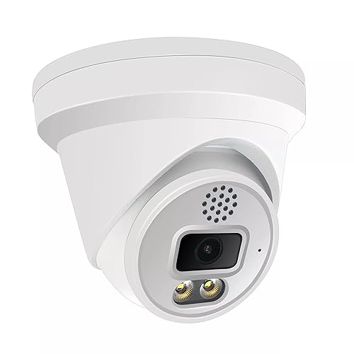 GW Security 5MP 30FPS Real-Time 1920P 2-Way Audio Spotlight Color Night Vision Outdoor/Indoor PoE IP Dome Security Camera (GW509501T)