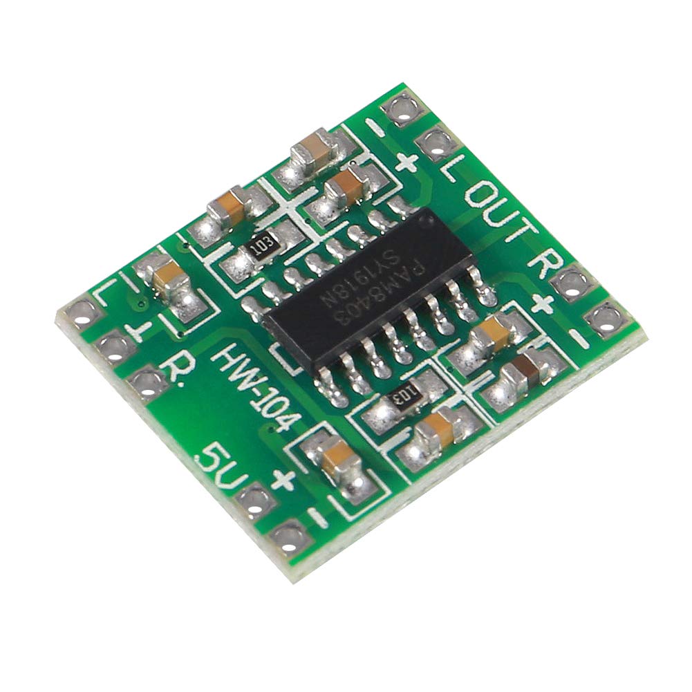 12pcs PAM8403 Module Super Mini Digital Amplifier Board 2 3W Class D Power Amplifier Board efficient 2.5 to 5V Input (PAM8403 Module)