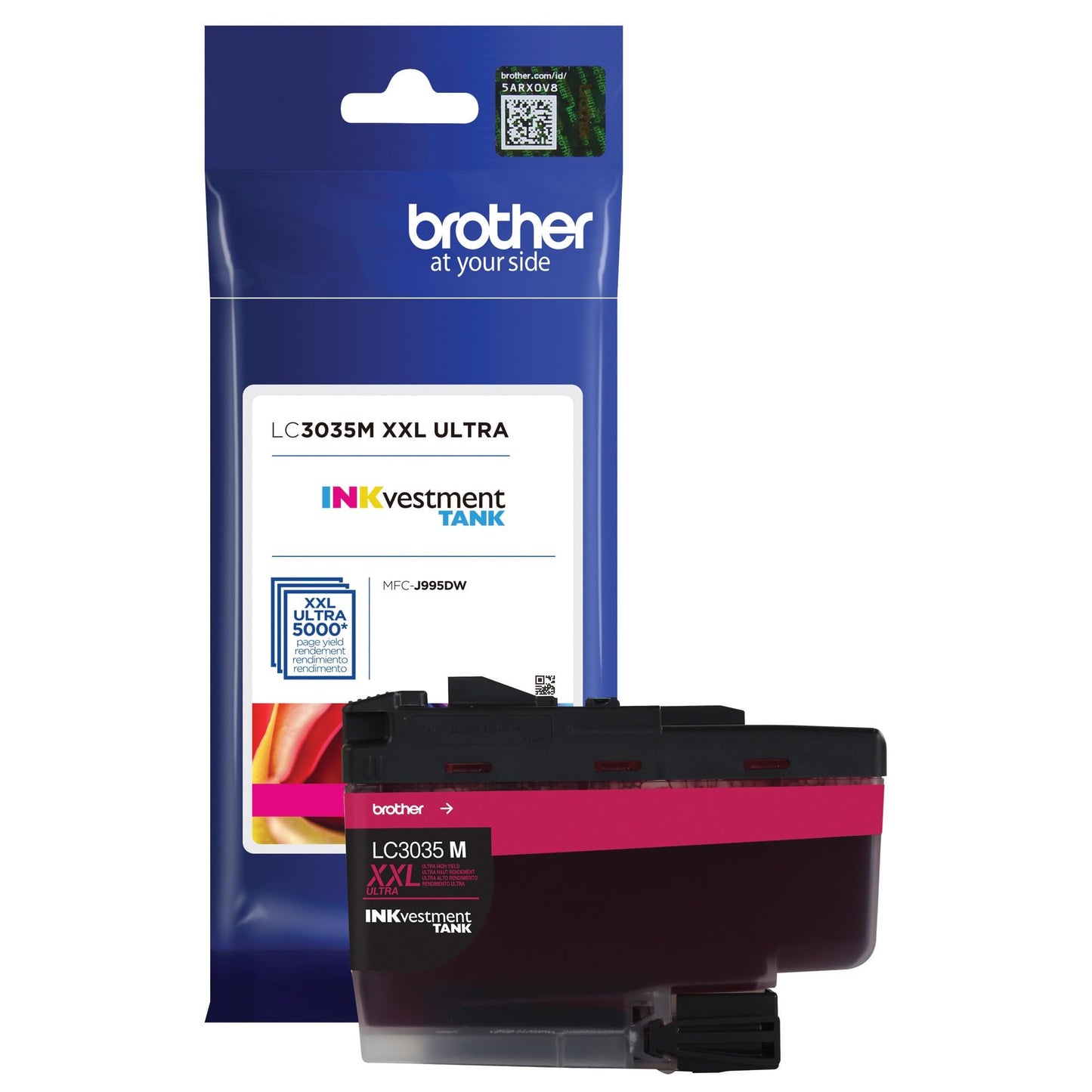 Brother Genuine LC3035M, Single Pack Ultra High-Yield Magenta -Inkvestment Tank -Ink -Cartridge, Page Yield Up to 5,000 Pages, LC3035, Amazon Dash