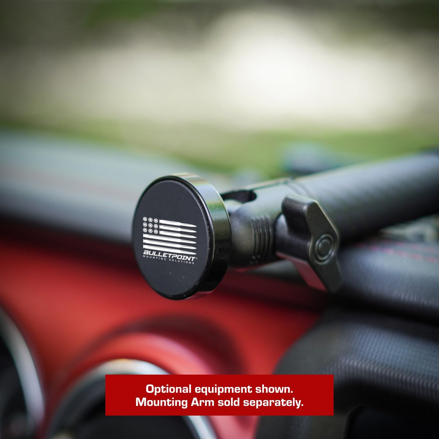 Bulletpoint DiabloM6 Magnetic Cell Phone Mount Compatible with iPhone and Android Smartphones - 20mm Attachment Ball - Metal Plate attaches to Device