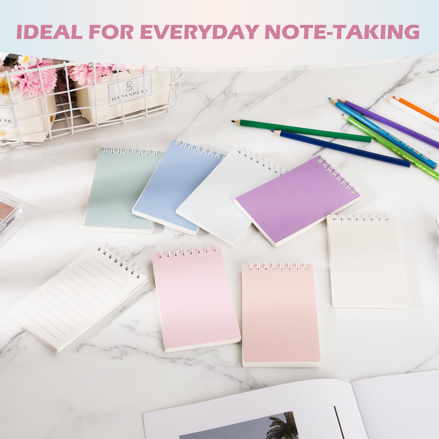 Ddaowanx Mini Notebooks Bulk,3x5 Pocket Spiral Notepads With Lined Pages