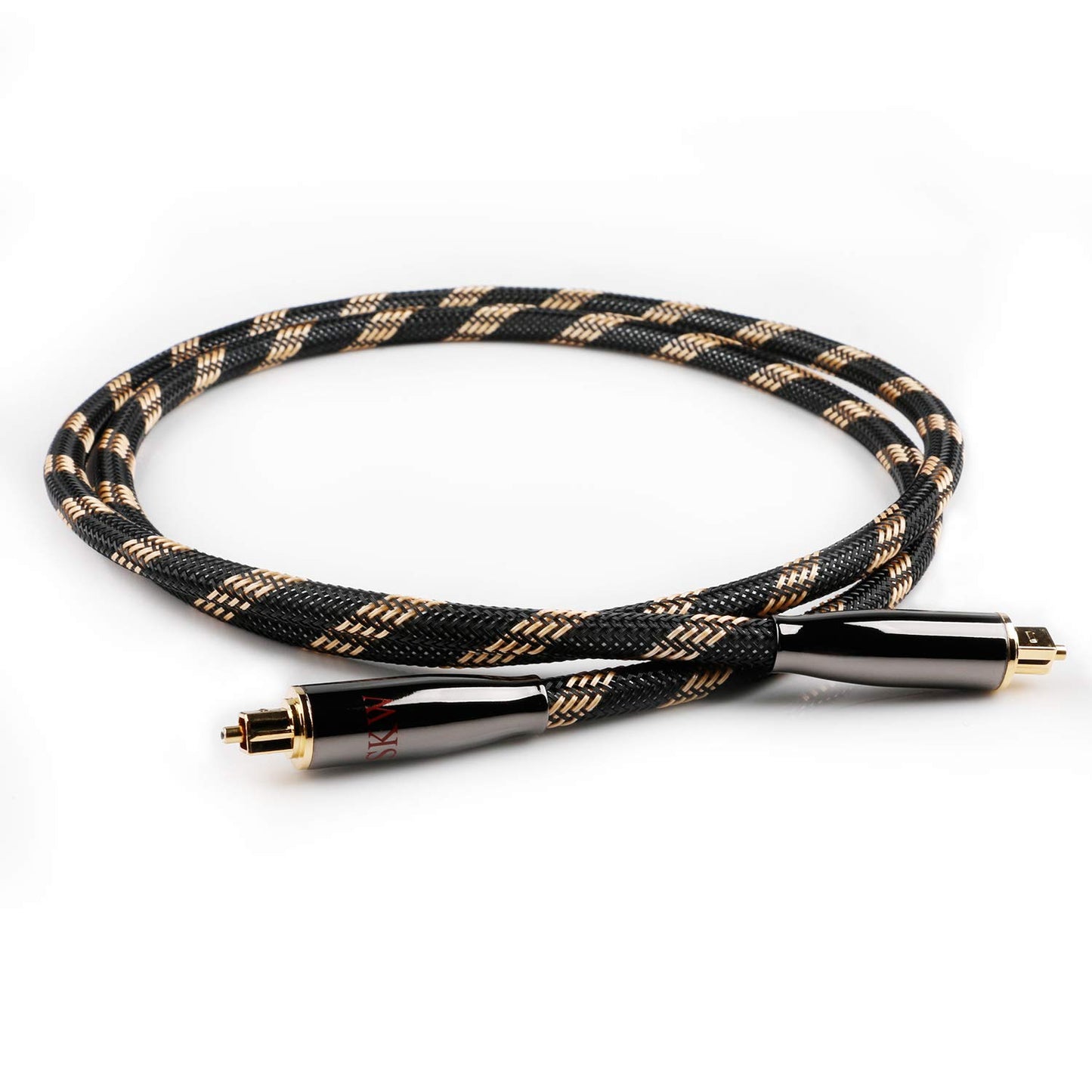 SKW Optical Digital Audio Toslink Cable Home Theater Fiber Optic Male to Male Gold Plated S/PDIF Cables - Copper Connectors, High-Reinforced