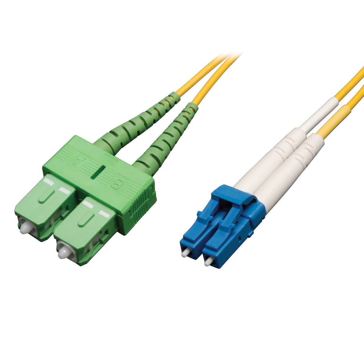 TRIPP LITE Duplex Singlemode 9/125 Fiber Patch Cable (LC to SC/APC), 3M (10-ft.)(N366-03M-AP)