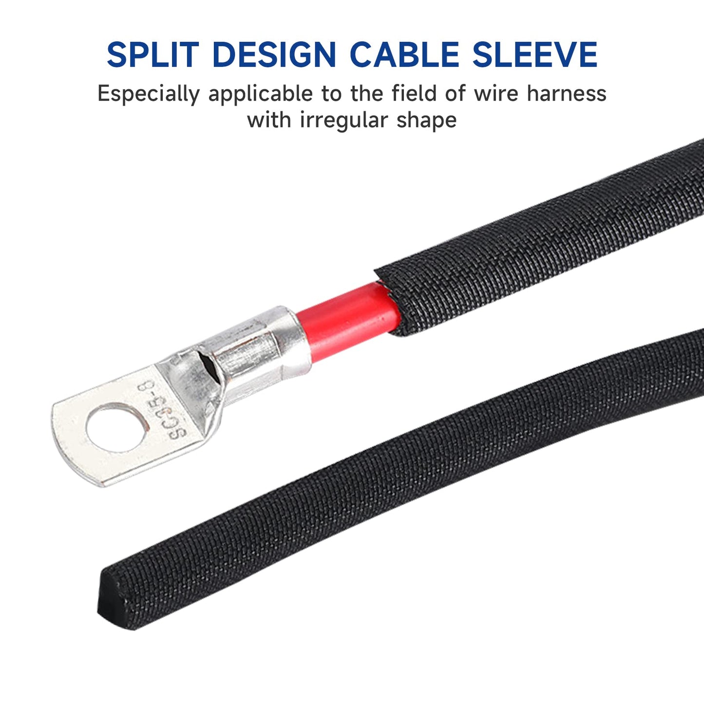 Braided Split Wire Loom Wrap Cable Sleeve Tube Harness Lot Sheathing Management Organize (5/16"-15ft)
