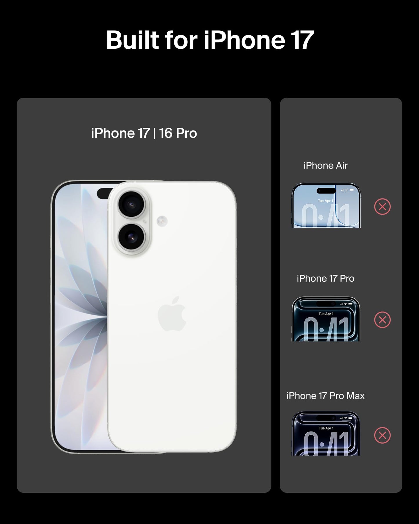 Belkin ScreenForce TemperedGlass Screen Protector for iPhone 17/16 Pro, Scratch-Resistant Impact Protection w/Included Easy Align Tray for Bubble Free