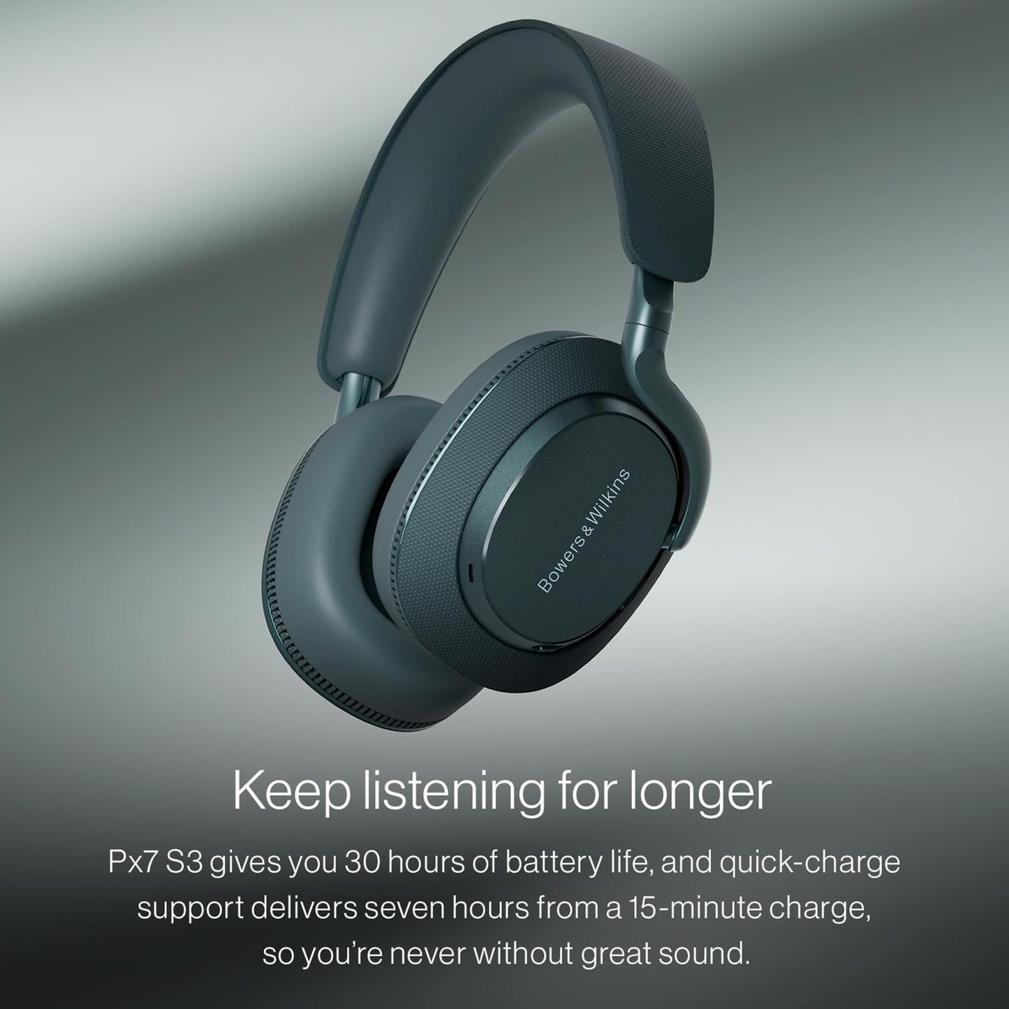 Bowers & Wilkins Px7 S3 Over-Ear Headphones, High-Resolution Sound, Comfortable Fit, Bluetooth, Active Noise Cancelling & Transparency Mode, 30-Hour…