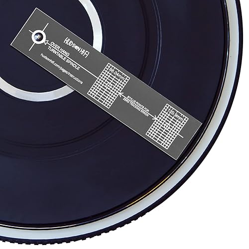 Turntable Phonograph LP Phono Cartridge Stylus Alignment Protractor Tool - Mirrored (VTA Sold Separately)