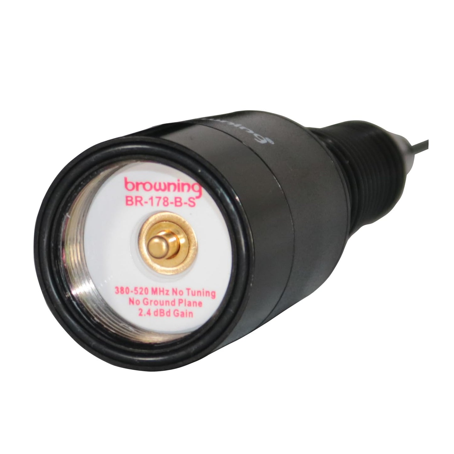 Browning® 160-Watt Wide-Band 380 MHz to 520 MHz Antenna with Spring and NMO Mounting (Black)