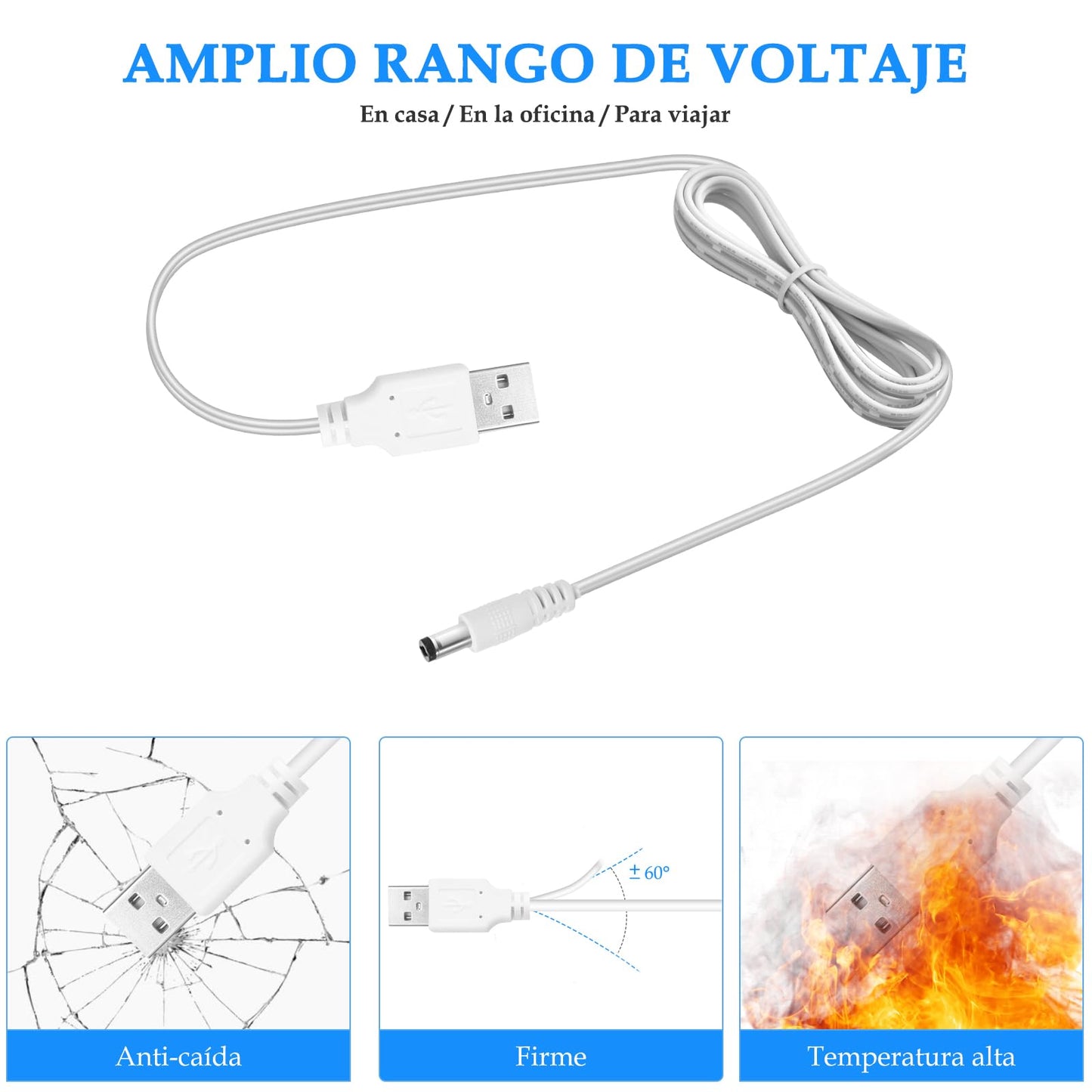 MULTIM USB Charger 5V Power Supply Cable Compatible with Skip Hop Moonlight & Melodies Nightlight Soother Owl Soother Elephant Portable Baby Soother