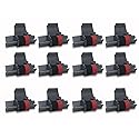 IR-40T x [12 Pack] Black and Red Ink Roller Ribbon Cartridge Compatible with Casio Canon and Sharp Printing Calculators and Cash Registers (12 Pack)