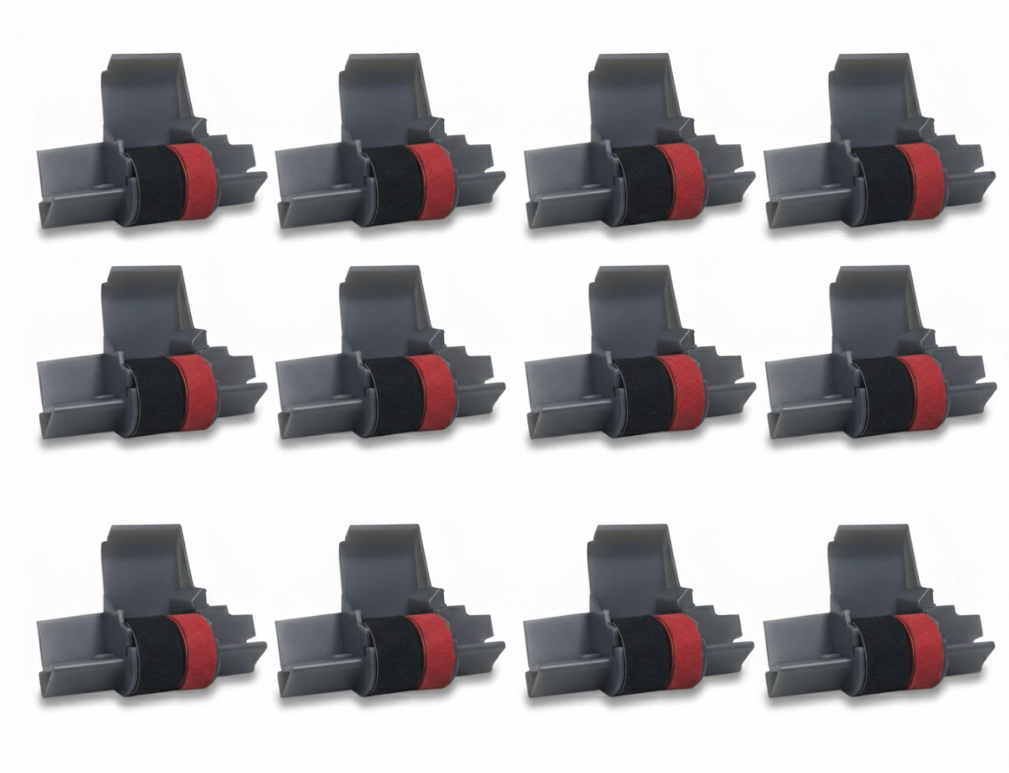 IR-40T x [12 Pack] Black and Red Ink Roller Ribbon Cartridge Compatible with Casio Canon and Sharp Printing Calculators and Cash Registers (12 Pack)